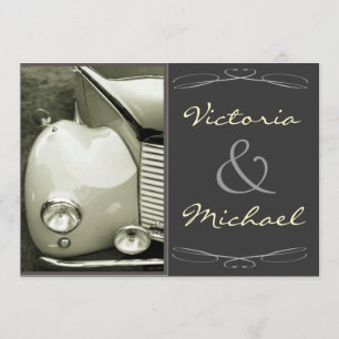 Invitation Mariage vintage classique de moteur