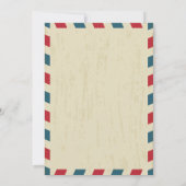 Invitation Mariage Vintage d'Airmail Ontario Canada & Belgiqu (Dos)