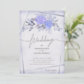 Invitation Mariage vintage d'aquarelle (Debout devant)