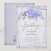 Invitation Mariage vintage d'aquarelle (Devant / Derrière)