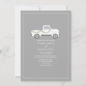 Invitation Mariage Vintage de camion blanc (Devant)