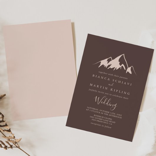 Invitation Mariage Vintage de Clear Mountain Country