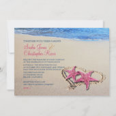 Invitation Mariage vintage de poisson Starfish/plage PixDezin (Dos)