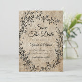 Invitation Mariage vintage De Serres Botaniques Enregistrer L (Debout devant)