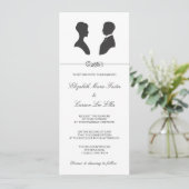 Invitation Mariage Vintage de silhouette (Debout devant)