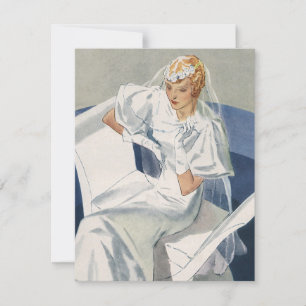 Invitation Mariage vintage Fête des mariées Art déco rétro