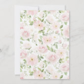 Invitation Mariage Vintage Fleurs Roses (Dos)