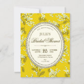 Invitation Mariage vintage floral (Devant)