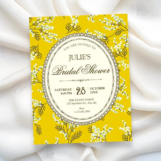 Invitation Mariage vintage floral