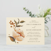 Invitation Mariage vintage Floral Bouquet (Debout devant)