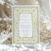Invitation Mariage vintage Floral Garden