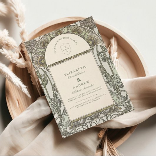 Invitation mariage vintage Garden Arch