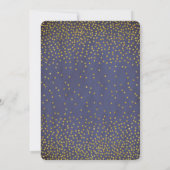Invitation Mariage vintage Gold Confetti (Dos)