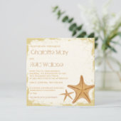 Invitation mariage vintage Grunge Starfish (Debout devant)
