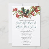 Invitation Mariage vintage Inséparable Red Blooming Tree (Devant)