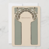 Invitation Mariage vintage inspiré Mucha Ornemental (Dos)