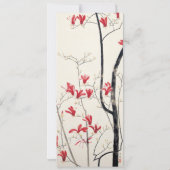 Invitation Mariage vintage, Magnolia japonais rose (Dos)