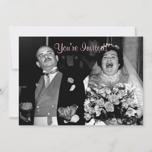 Invitation Mariage Vintage - Notre Joyeux Jour ! (Devant)