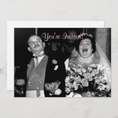 Invitation Mariage Vintage - Notre Joyeux Jour ! (Devant / Derrière)