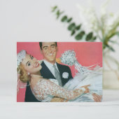 Invitation Mariage Vintage Nouveau Mariés, réponse RSVP (Debout devant)