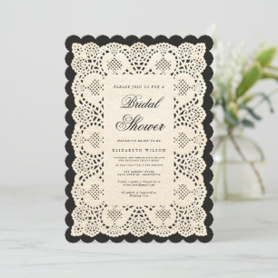 Invitation Mariage Vintage Papier Dentelle Broderie Fête de M