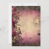 Invitation Mariage Vintage Parchemin & Rose (Dos)