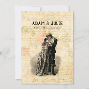 Invitation Mariage vintage personnalisable Vieux Couple