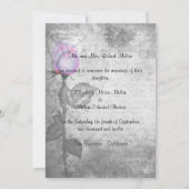 Invitation Mariage vintage pourpre Rosebud (Dos)