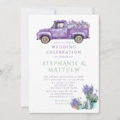 Invitation Mariage Vintage Purple Wisteria (Devant)