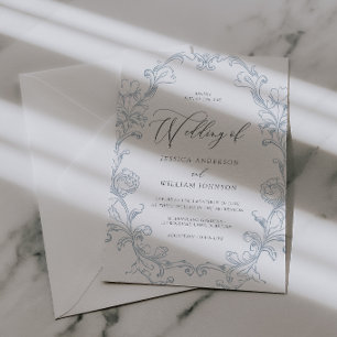 Invitation Mariage Vintage Rococo Victorien Art en Ligne