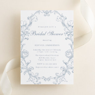 Invitation Mariage Vintage Rococo Victorien Fête de Fiançaill