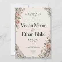 Mariage Vintage Rose Fleur de Cerisier en Dentelle