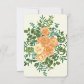 Invitation Mariage vintage rose ivoire pêche (Dos)