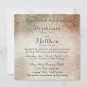 Invitation Mariage vintage Roses roses (Dos)