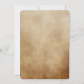 Invitation Mariage Vintage Rustique Brun avec Enluminures Noi (Dos)