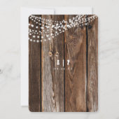 Invitation Mariage vintage rustique élégant (Dos)