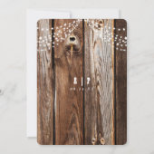 Invitation Mariage vintage rustique élégant (Dos)