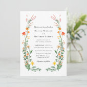 Invitation Mariage vintage Secret Garden (Debout devant)