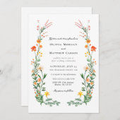 Invitation Mariage vintage Secret Garden (Devant / Derrière)