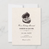 Invitation Mariage vintage simple élégant (Devant)
