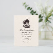 Invitation Mariage vintage simple élégant (Debout devant)