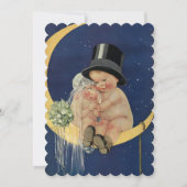 Invitation Mariage vintage, Soirée Fête des mariées rétro (Devant)