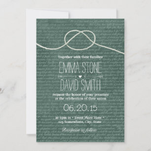 Invitation Mariage Vintage Tableau Noir Tying the Knot