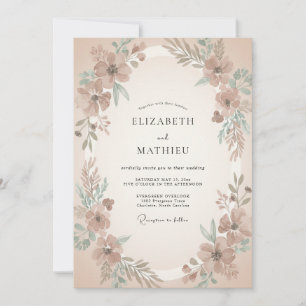 Invitation Mariage Vintage Tan Muet