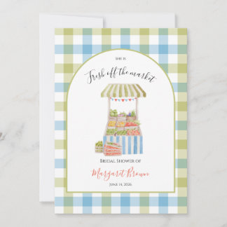 Invitation Mariage vintage : vert et bleu