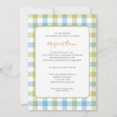 Invitation Mariage vintage : vert et bleu (Dos)