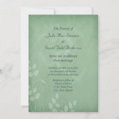 Invitation Mariage Vintage Vert Sage (Devant)