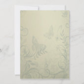 Invitation Mariage Vintage Vert Sage (Dos)
