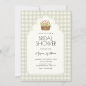 Invitation Mariage vintage vert tendre (Devant)
