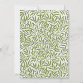 Invitation Mariage vintage, Victorian Willow Feuille Motif (Dos)
